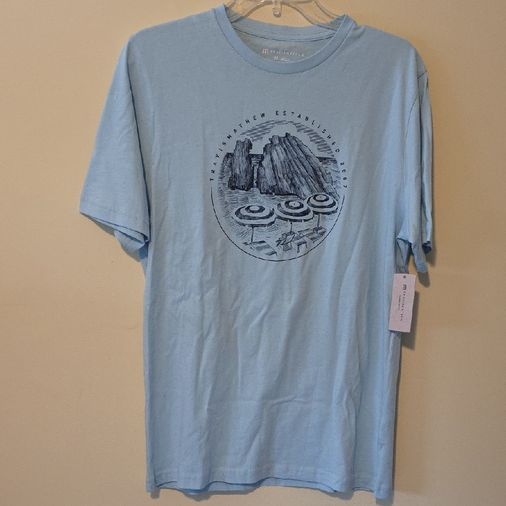 Travis Mathew Sky Blue Graphic Tee